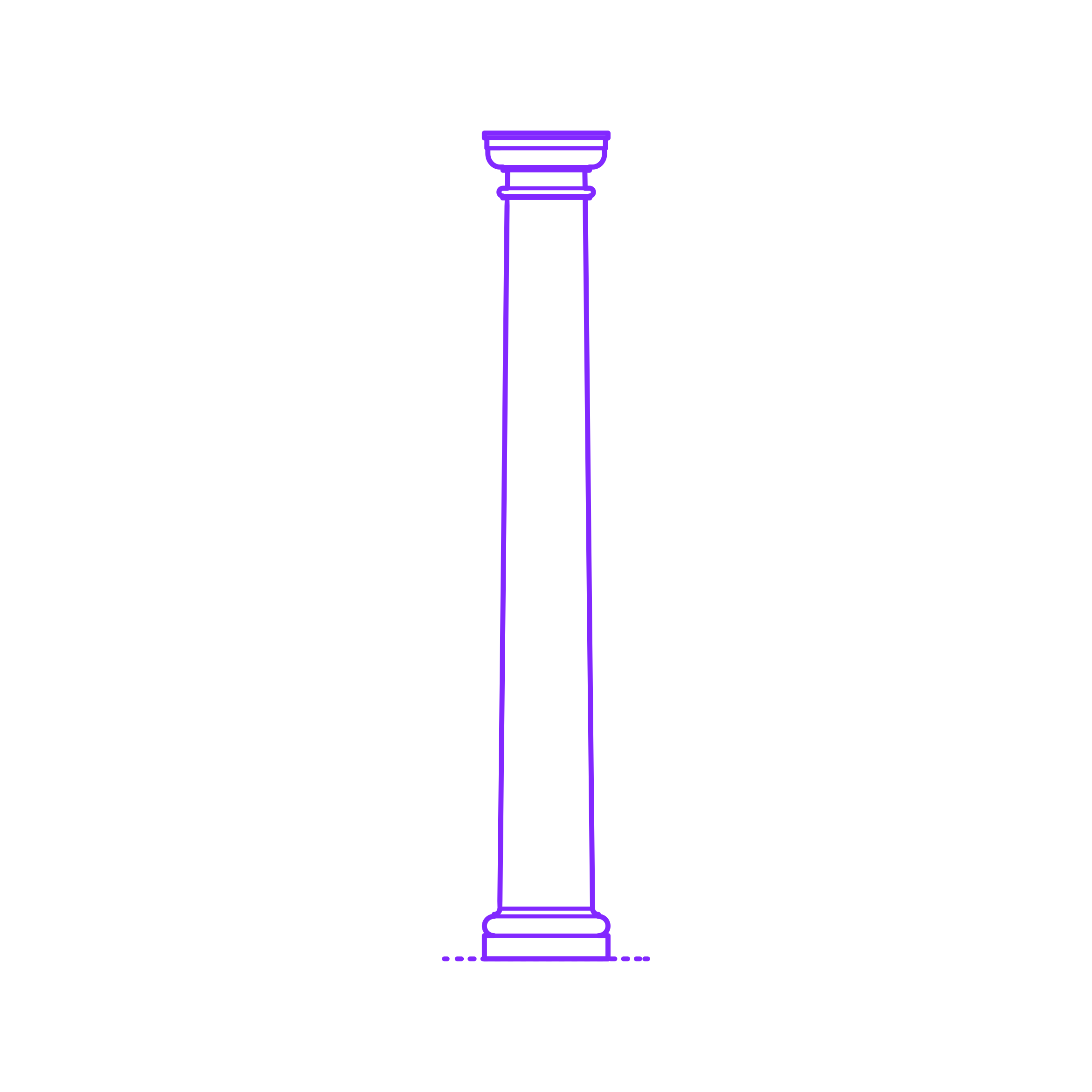 Buildings Stone Columns Roman Tuscan Tapered Smooth Large Outline Svg File Free Vectors